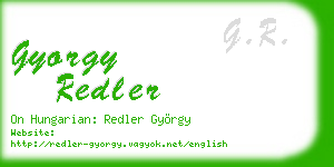 gyorgy redler business card